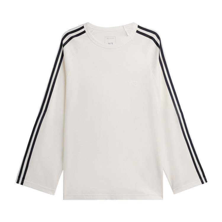 Y-3 3-Stripes Long-Sleeve Tee 'Core White'