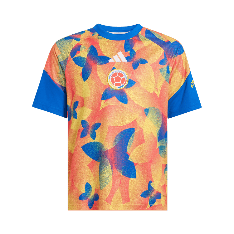 Adidas Colombia 26 Home Pre Match Jersey 'Glow Blue / Semi Lucid Red / Impact Yellow'