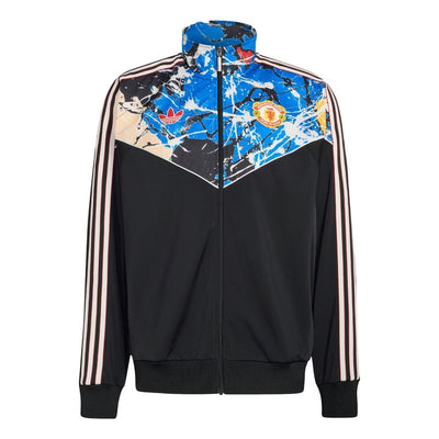 adidas Manchester United x Stone Roses Track Top 'Black Multi Color'