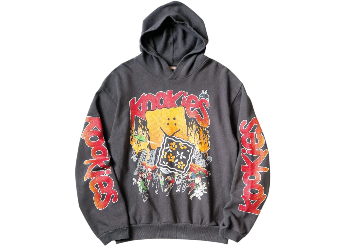 Kapital SWT Knit Buster Peckish Rainbowy Hoodie Ink Black