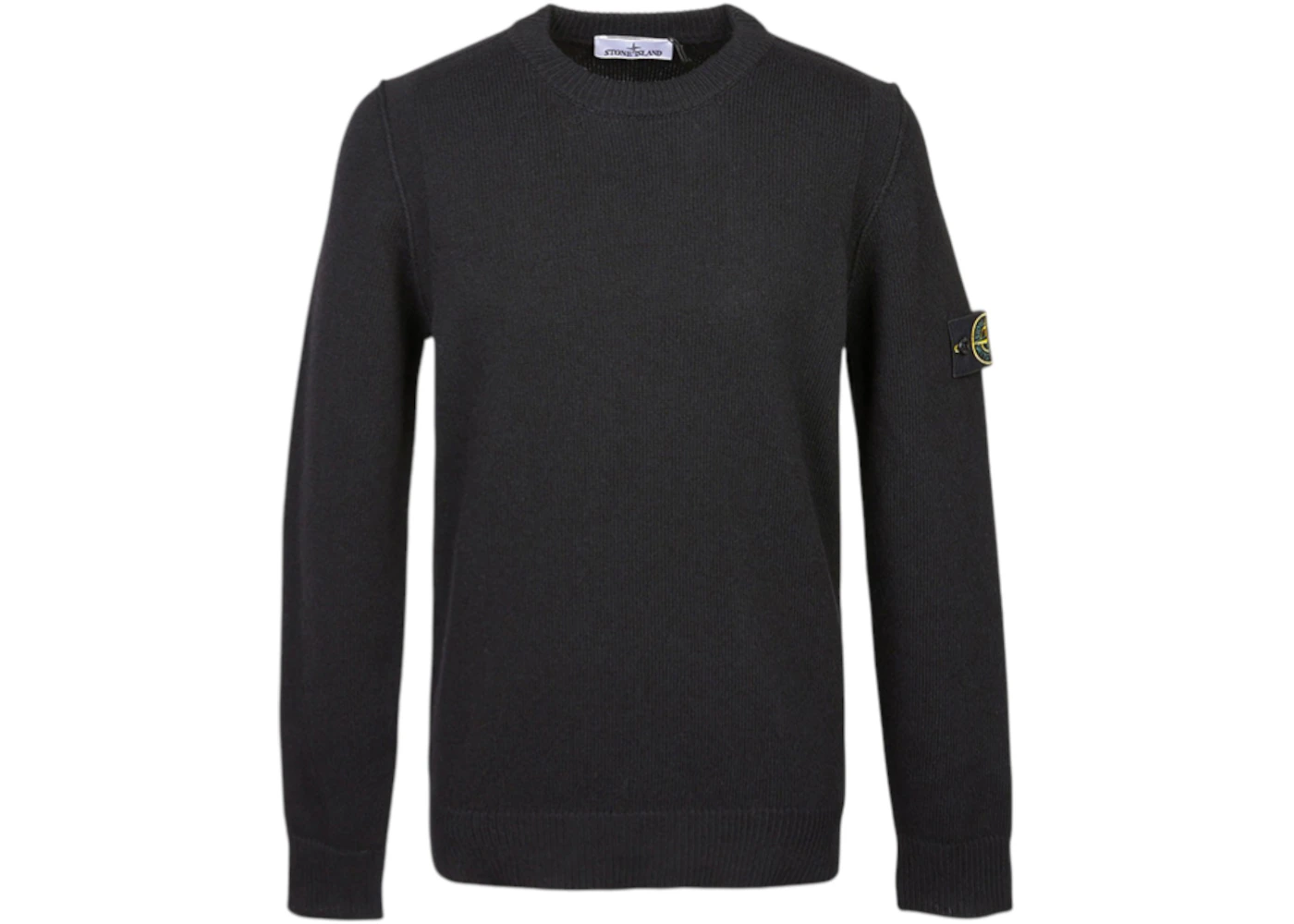 Stone Island Lambswool Crewneck Sweater Black
