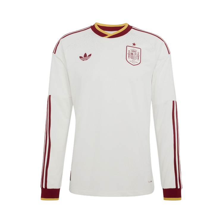 Adidas Spain 26 Away Authentic Long Sleeve Jersey 'Off White'