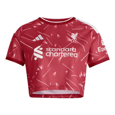 (WMNS) adidas Liverpool FC 26/27 Home Crop Asia Sizing 'Active Maroon'