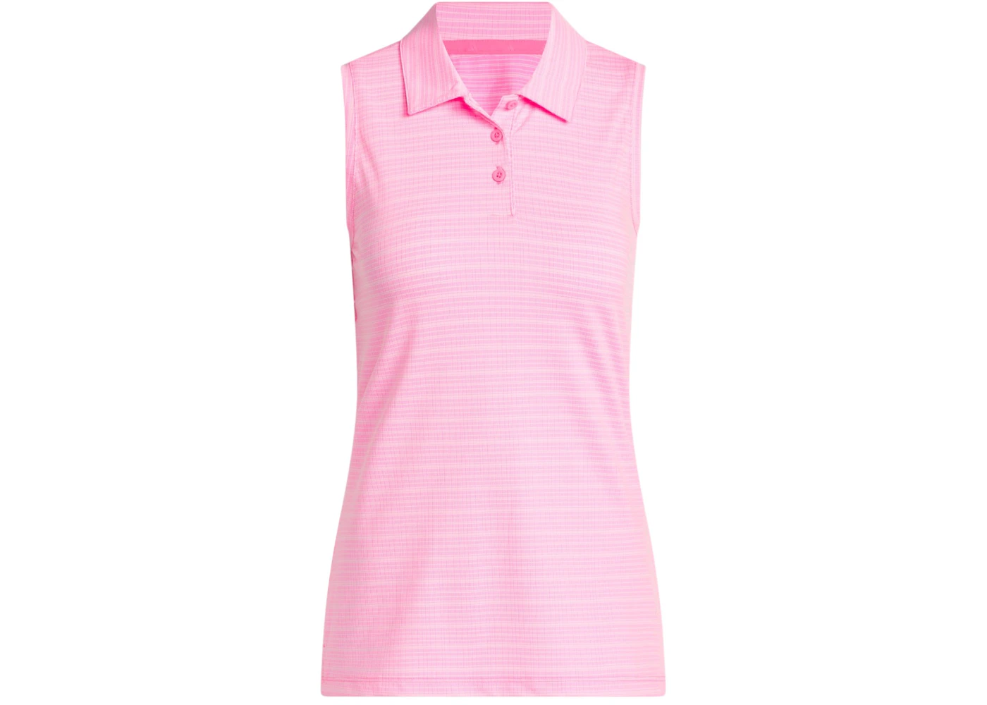 adidas Women's Ultimate365 Jacquard Sleeveless Polo Shirt Lucid Pink