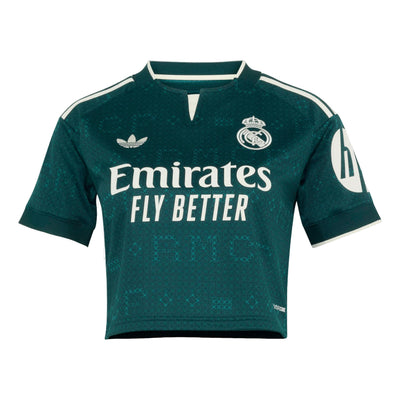 (WMNS) adidas x Real Madrid FC 26/27 Away Cropped Jersey Asia SIzing 'Aurora Ivy'