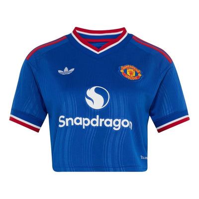 (WMNS) adidas x Manchester United FC 26/27 Away Cropped Jersey Asia SIzing 'Royal Blue'