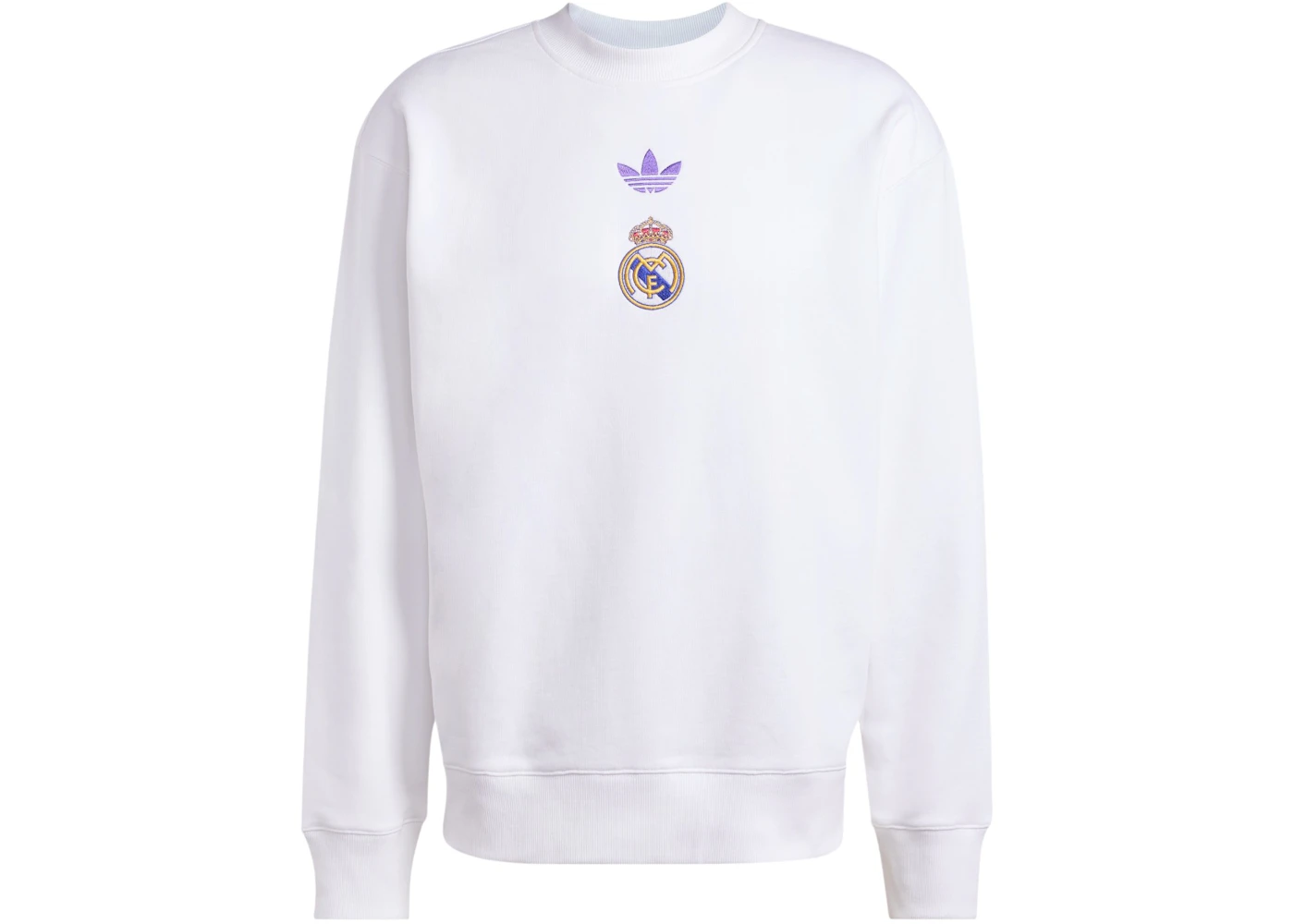 adidas Real Madrid Lfstlr Crew Sweatshirt White