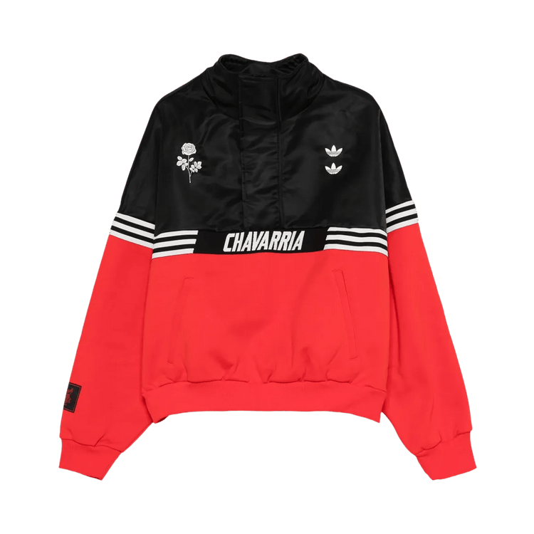 Adidas x Willy Chavarria Gomez Half Zip Coat 'Black/Red'