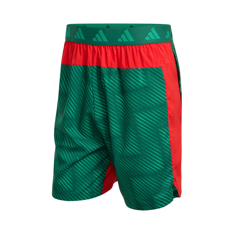 Adidas Workout Tech Intensity Aop Shorts 'Team Dark Green/Better Scarlet/Black'