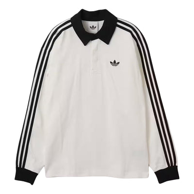 adidas Three Stripes Rugby Polo Shirt Asia Sizing 'White'