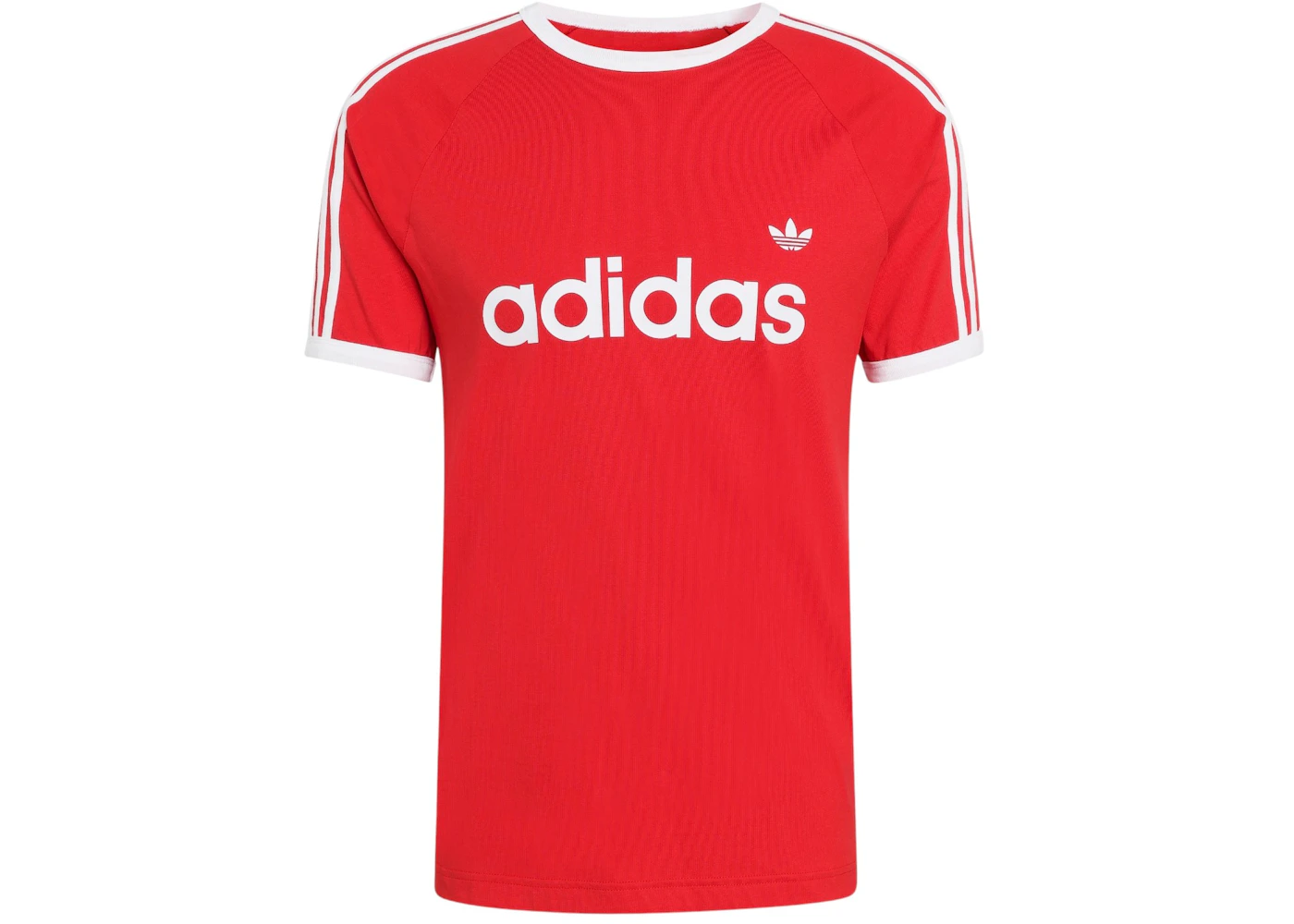 adidas 3-Stripes Slim Ringer T-Shirt Better Scarlet
