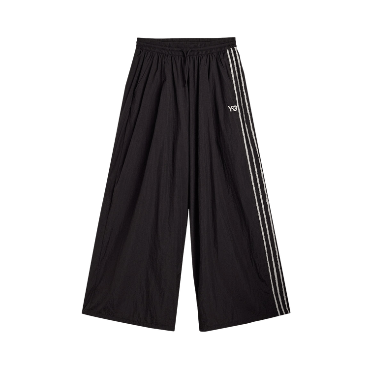 Y-3 Raw Edge 3 Stripes Wide Pants 'Black'