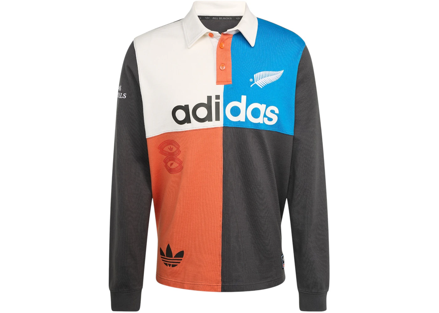 adidas & All Blacks Heritage Rugby Polo Shirt Black Carbon
