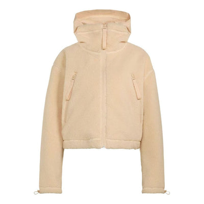 (WMNS) adidas by Stella McCartney Full-Zip Winter Fleece Hooded Track Top Asia Sizing 'Crystal Sand'