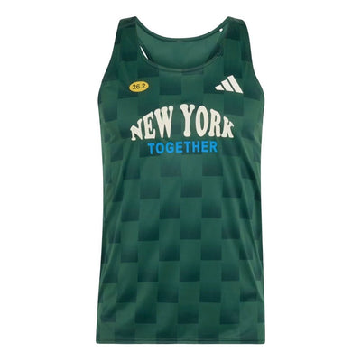 adidas Adizero NYC Running Singlet Asia Sizing 'Collegiate Green Aurora Ivy'