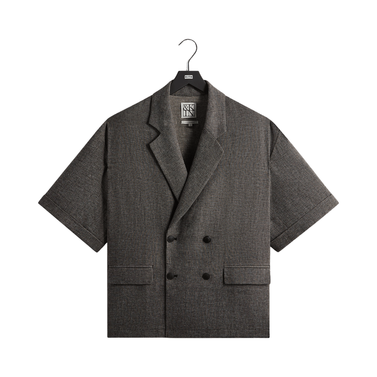 Kith &Kin Textured Linen Ito Blazer 'Black Melange'