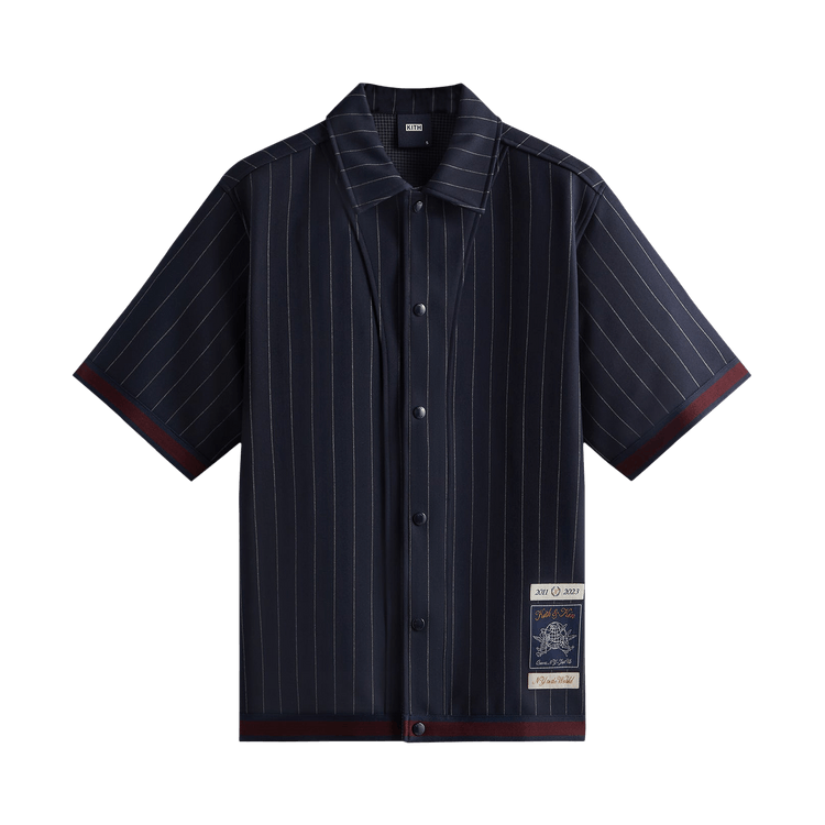 Kith Pinstripe Woodpoint Shooting Shirt 'Nocturnal'