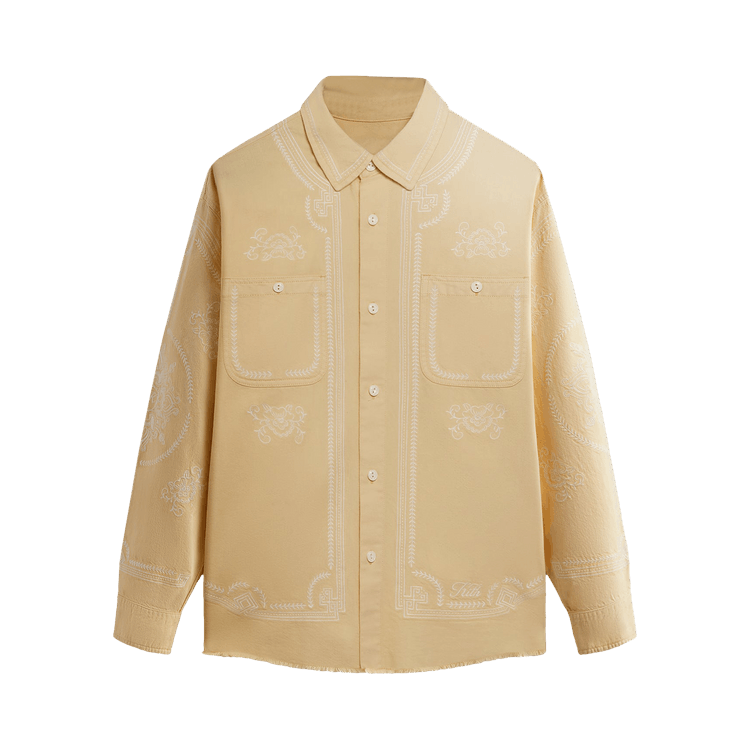 Kith Raw Hem Denim Apollo Shirt 'Blonde'