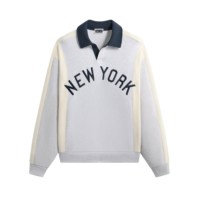Kith For The New York Yankees Paneled Nelson Rugby 'Light Heather Grey'