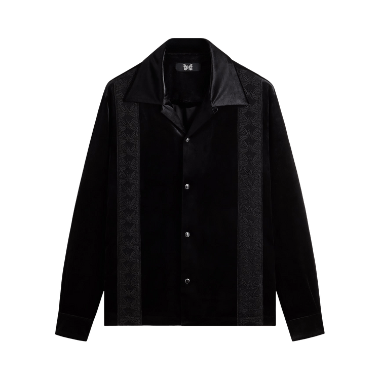 Kith For Needles Ren Fringe Camp Collar Shirt 'Black'