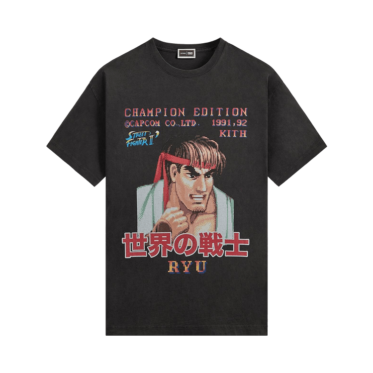 Kith x Capcom Ryu Champion Edition Vintage Tee 'Black'