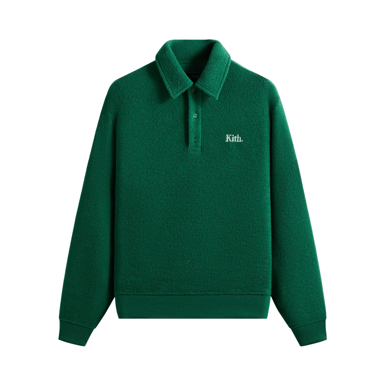 Kith Towel Boucle Long Sleeve Drew Polo 'Newt'