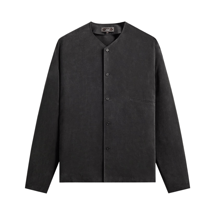 Kith Cupro Linen Long Sleeve Caelan Shirt 'Black'