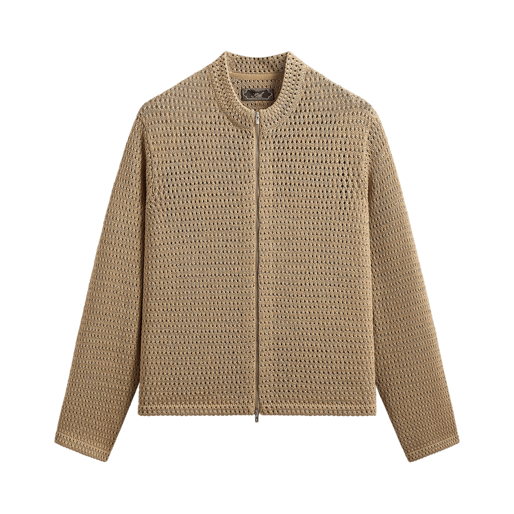 Kith Crochet Luke Zip Front Sweater 'Durum'