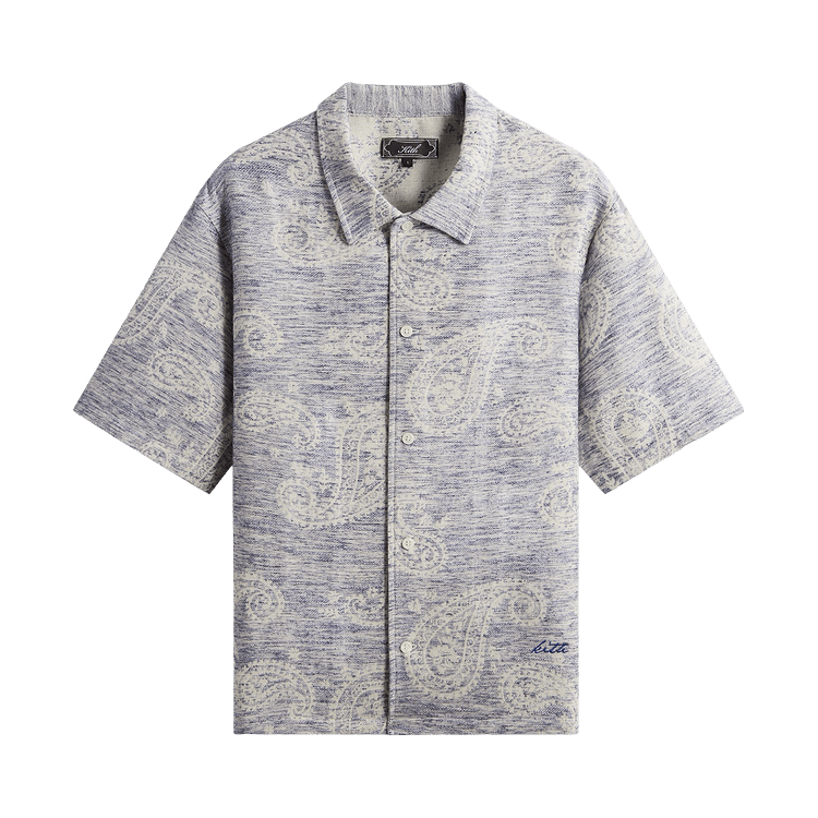 Kith Heathered Paisley Torin Shirt 'Light Indigo'