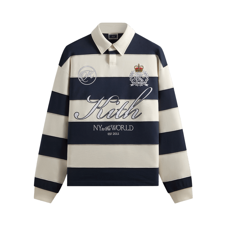 Kith Compact Fleece Striped Rugby 'Nocturnal'
