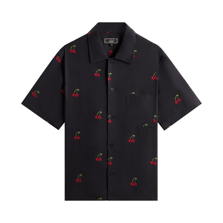 Kith Printed Cherry Cupro Linen Beckham Buttondown 'Black'