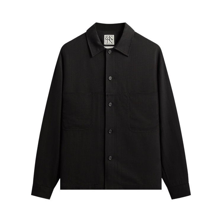 Kith &Kin Textured Viscose Ace Buttondown 'Black'