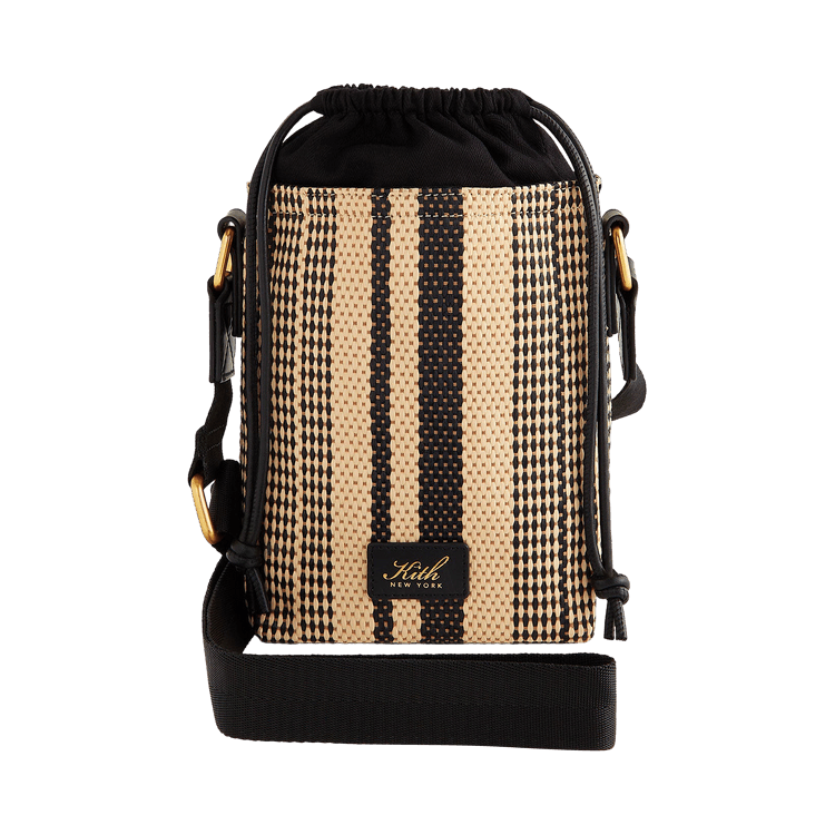 Kith Striped Raffia Drawstring Pouch 'Radiant'