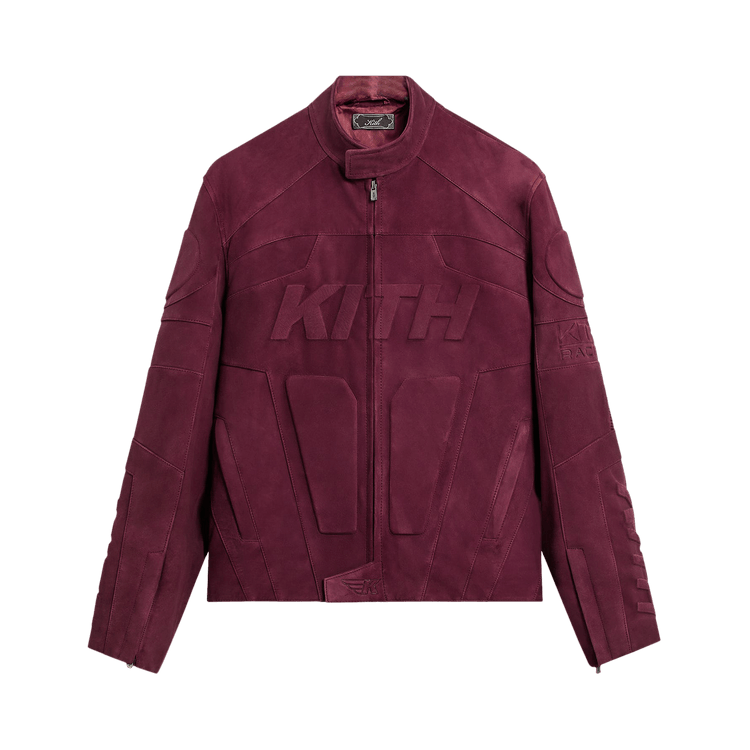 Kith Suede Wayne Moto Jacket 'Magma'