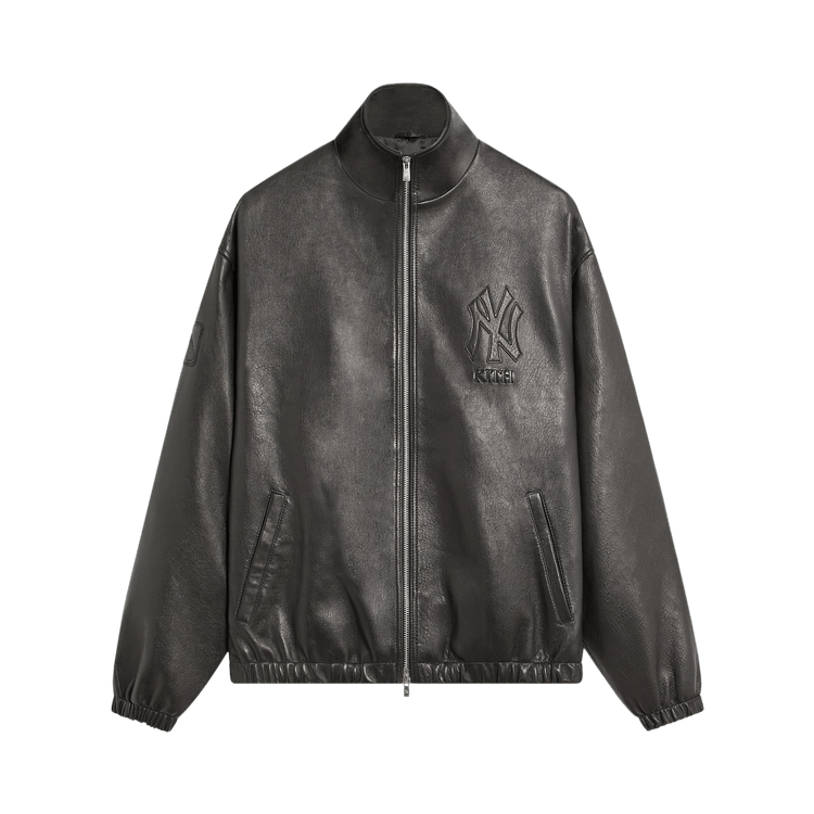 Kith For The New York Yankees Leather Ames Jacket 'Black'