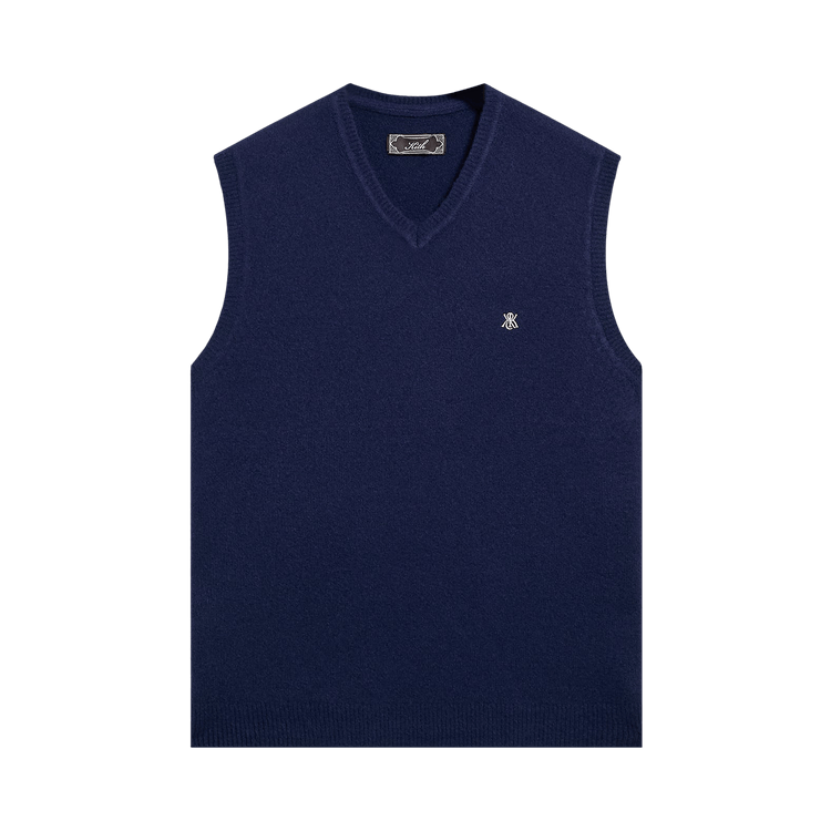 Kith Boucle Heath V-Neck Sweater Vest 'Nocturnal'