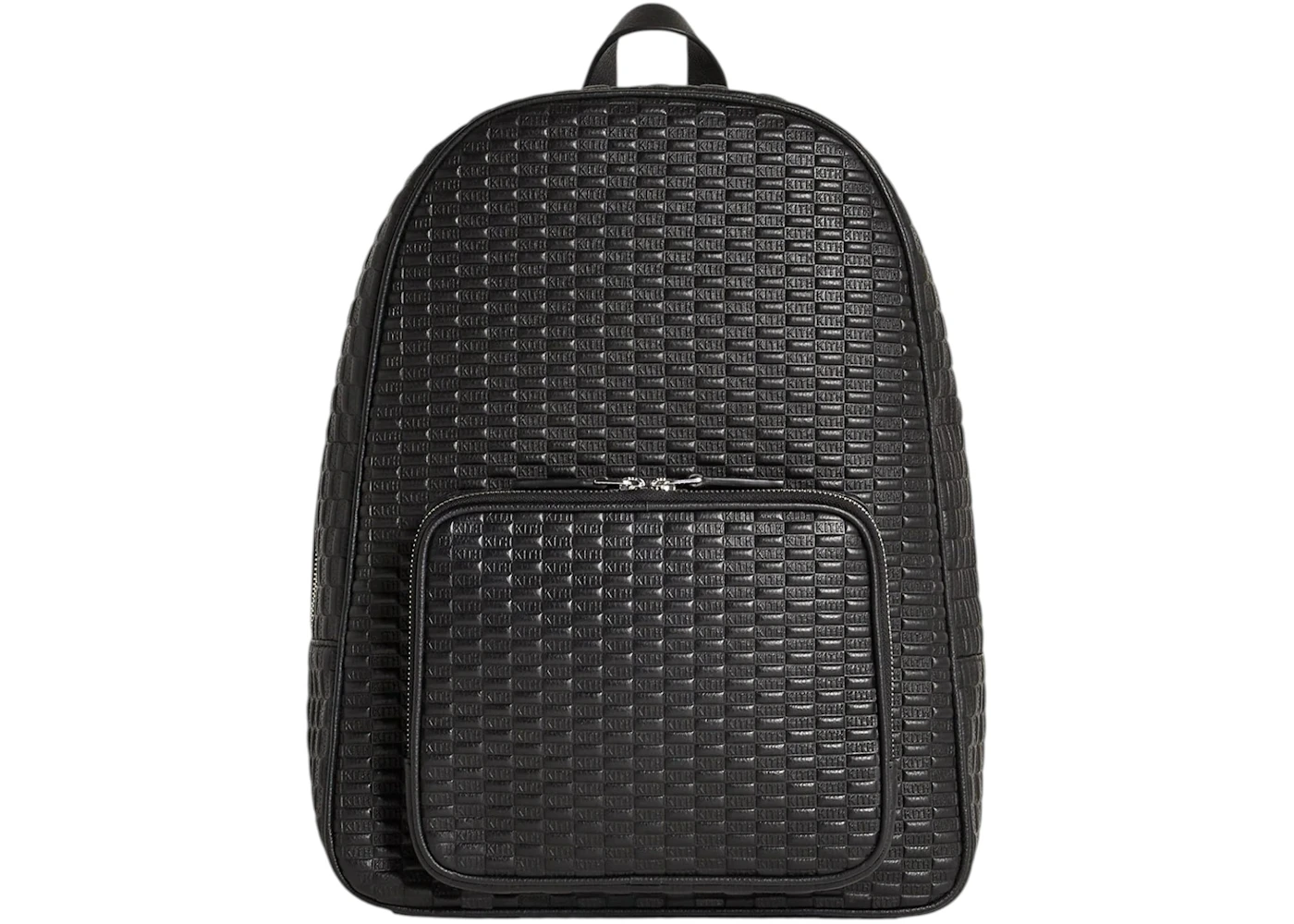 Kith Monogram Tumbled Leather Backpack Black