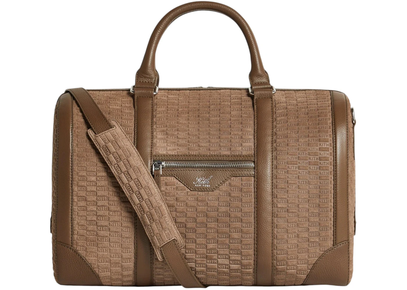 Kith Monogram Suede Traveler K40 Duffle Bag Java