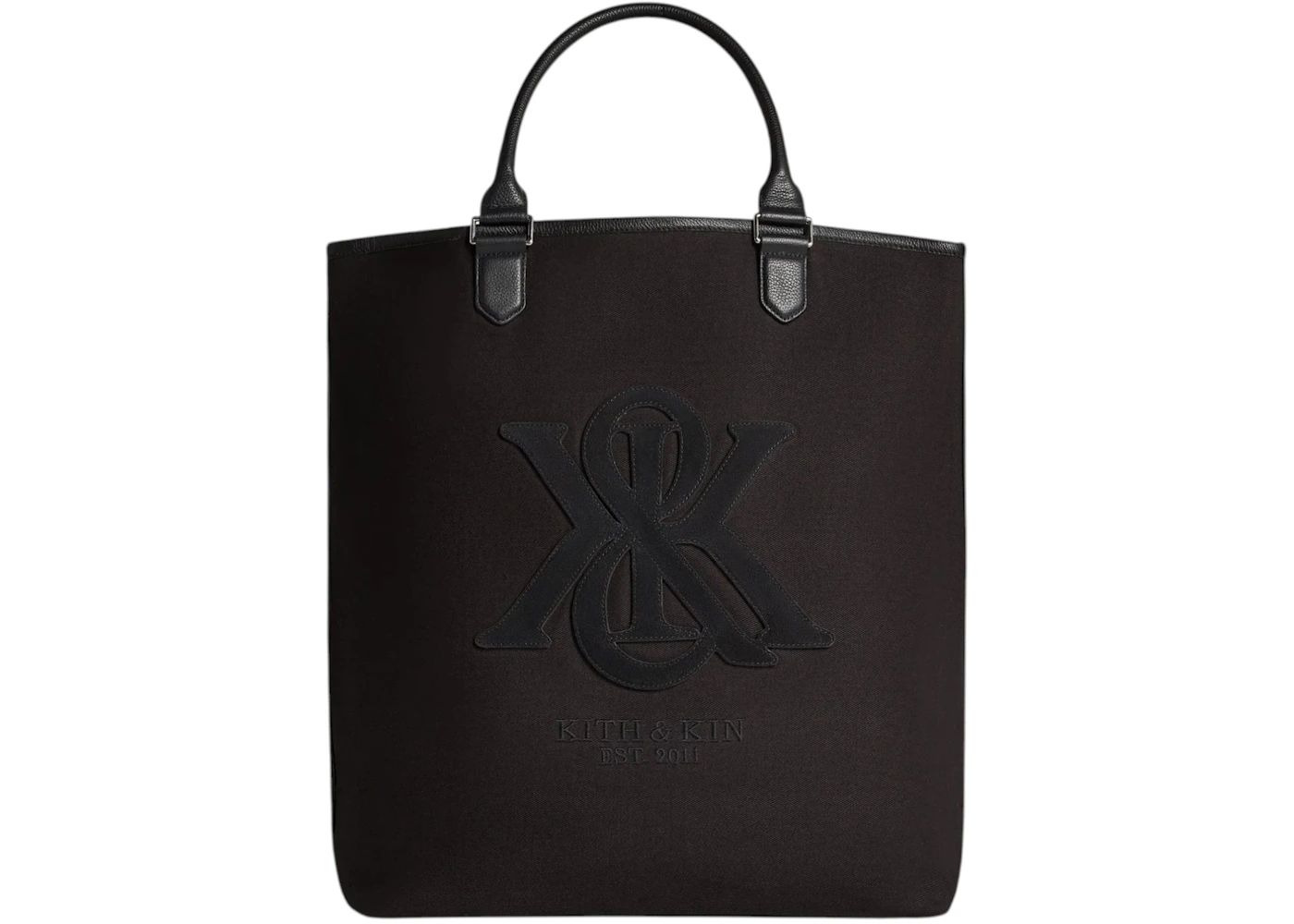 Kith Suede Applique Canvas Tote Black