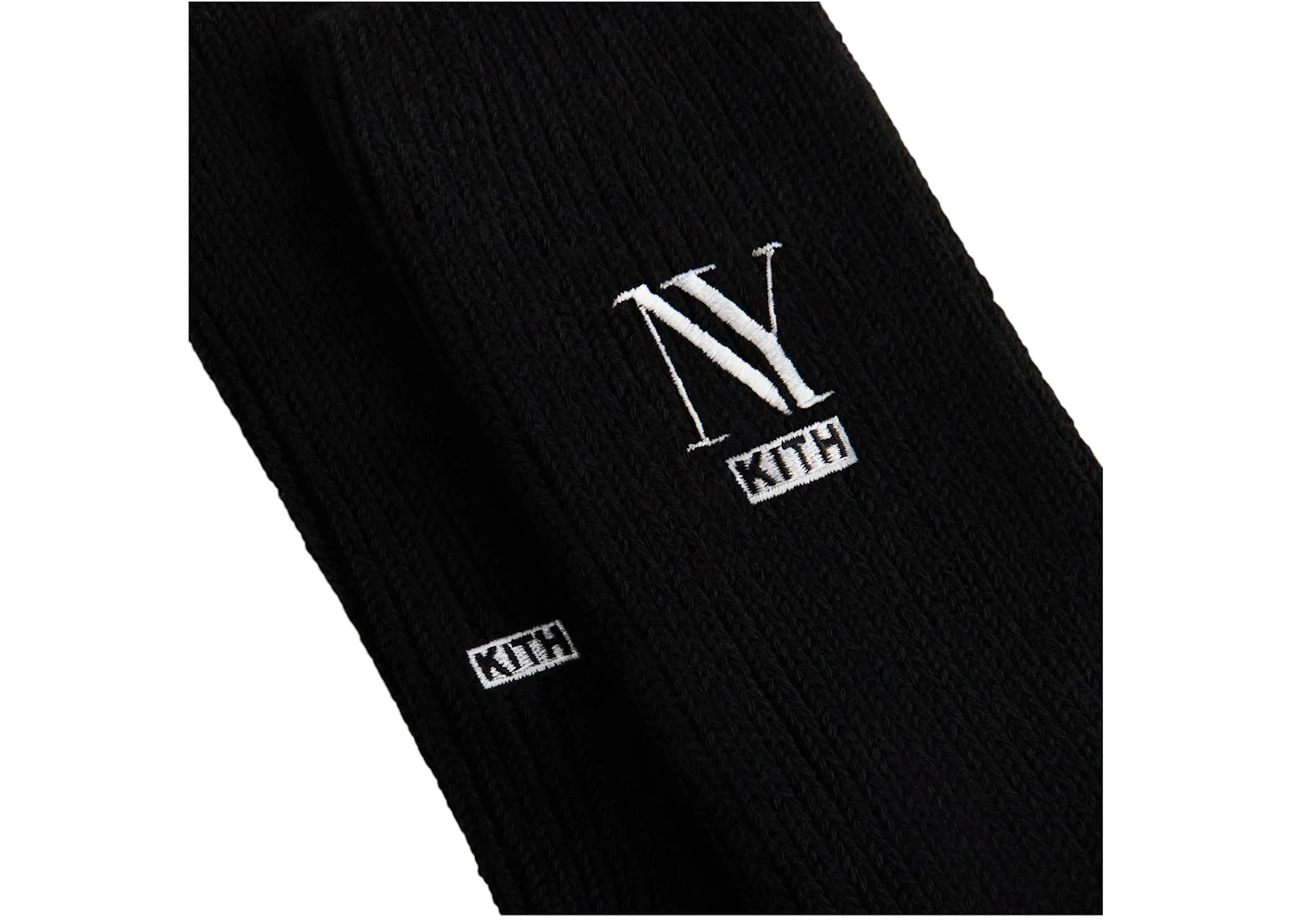 Kith NY Cotton Slouchy Crew Socks Black