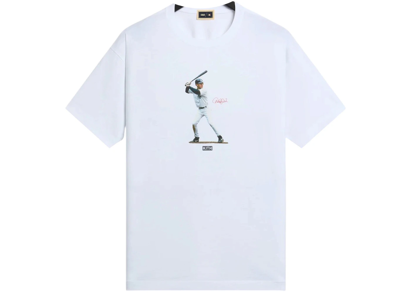 Kith x New York Yankees Derek Jeter At Bat Vintage Tee White