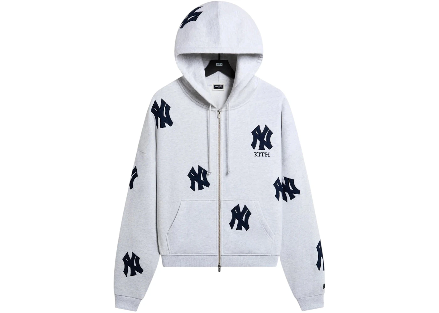 Kith x New York Yankees Vintage Braxton Hoodie Light Heather Grey