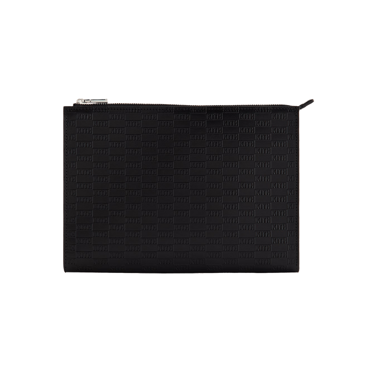 Kith Monogram Vachetta Leather Zip Pouch 'Black'