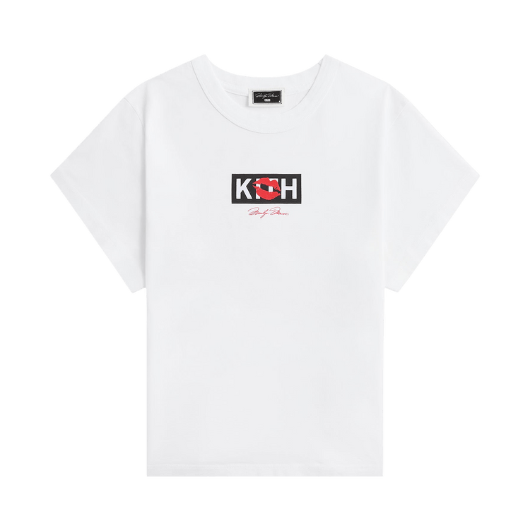 Kith Women For Marilyn Monroe Kiss Mulberry Vintage Tee 'White'