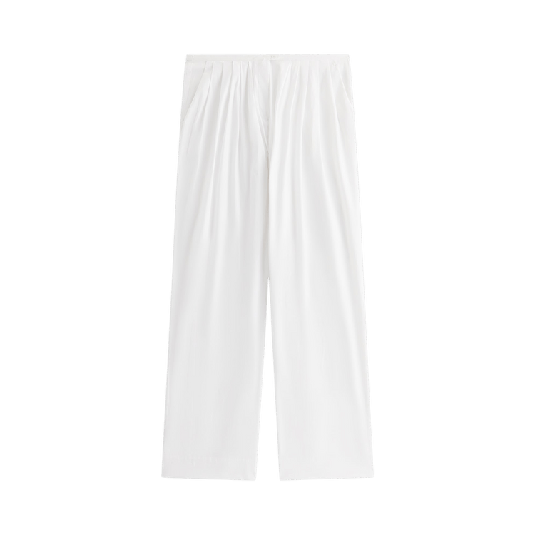 Kith Women Tahli Poplin Pleated Wide Pant 'White'