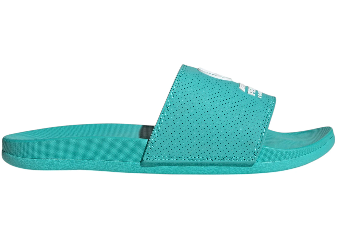 adidas Adilette Comfort Slides Mercedes-AMG Petronas Formula One Team Semi Mint Rush White