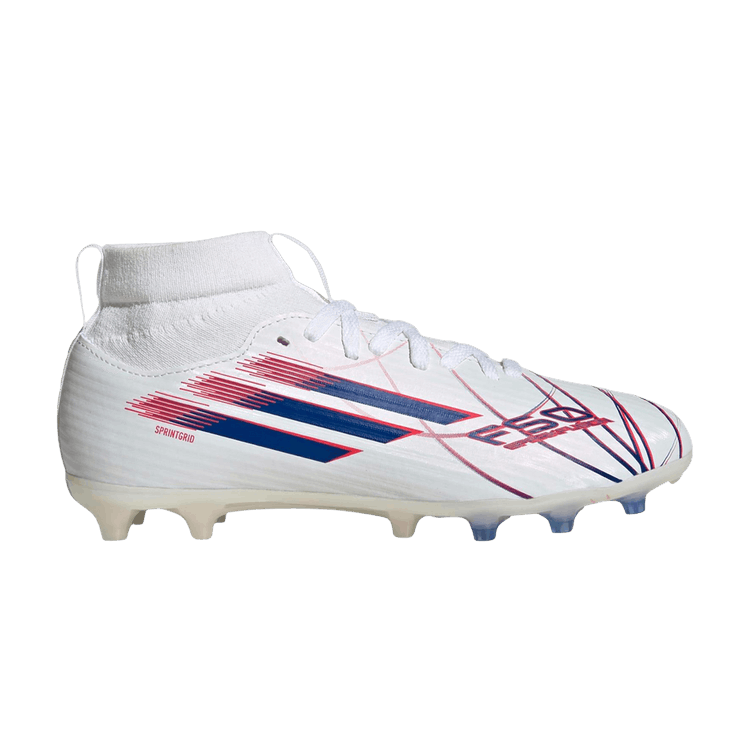 adidas F50 Sparkfusion League Mid FG AG Little Kid 'Cloud White Royal Blue'