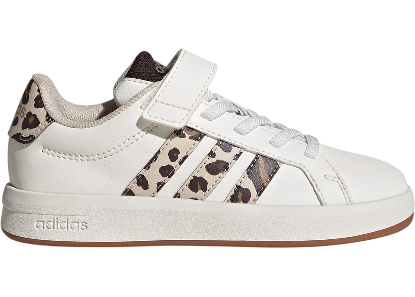 adidas Grand Court 3.0 EL White Aurora Coffee Cheetah (PS)