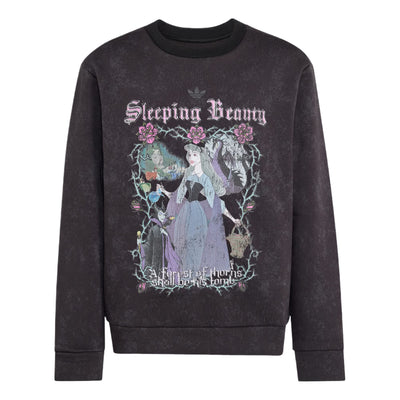 (GS) adidas x Disney Villains Loose Washed GFX Crew Sweatshirt Asia Sizing 'Black'
