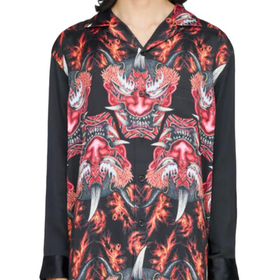 adidas x Y-3 Red Satin Graphic Shirt Asia Sizing 'Multicolor'